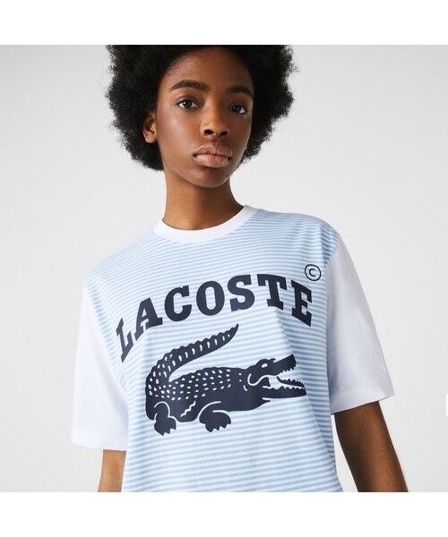 LACOSTE / ラコステ Tシャツ | ラコステライブ スリーブ切り替えボーダーTシャツ | 詳細5