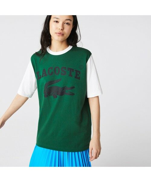 LACOSTE / ラコステ Tシャツ | ラコステライブ スリーブ切り替えボーダーTシャツ | 詳細13