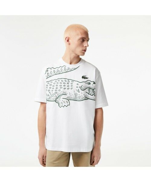 LACOSTE / ラコステ Tシャツ | オーバーサイズヴィンテージワニロゴプリントTシャツ | 詳細1