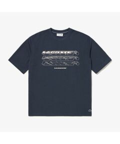 グラフィカルブランドネームロゴドライTシャツ