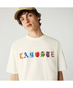 LACOSTE L!VE マルチカラーオールドイングリッシュネームTシャツ