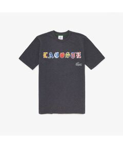 LACOSTE L!VE マルチカラーオールドイングリッシュネームTシャツ