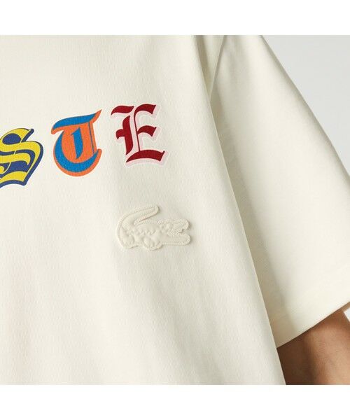 LACOSTE / ラコステ Tシャツ | LACOSTE L!VE マルチカラーオールドイングリッシュネームTシャツ | 詳細3