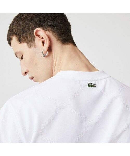 LACOSTE / ラコステ Tシャツ | LACOSTE L!VEワントーンジャカードニットTシャツ | 詳細1