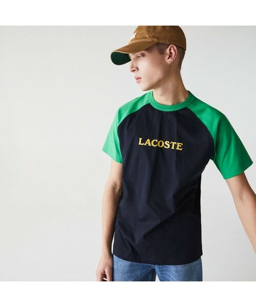 LACOSTE / ラコステ Tシャツ | LACOSTE L!VE配色ラグランスリーブTシャツ | 詳細1