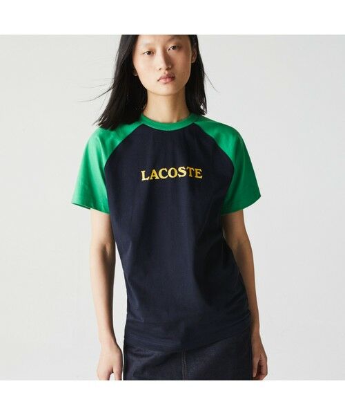 LACOSTE / ラコステ Tシャツ | LACOSTE L!VE配色ラグランスリーブTシャツ | 詳細2