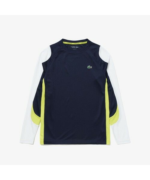 LACOSTE / ラコステ Tシャツ | スリーブ配色テクニカル鹿の子地ロングスリーブTシャツ | 詳細1