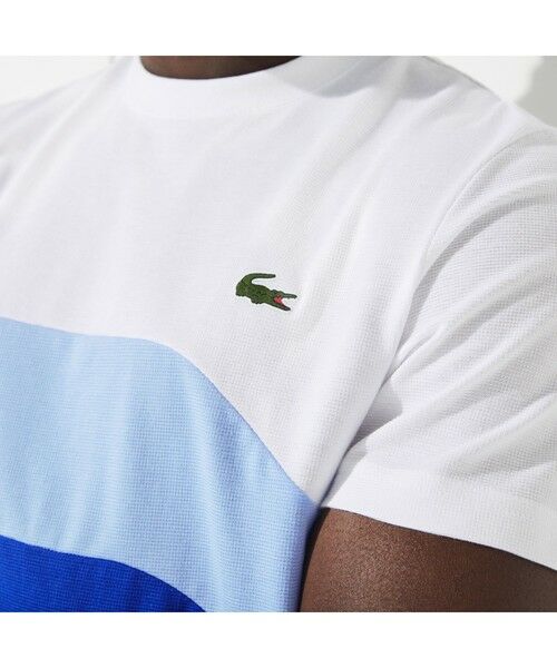 LACOSTE / ラコステ Tシャツ | アシンメトリー切り替えコットンドライTシャツ | 詳細4