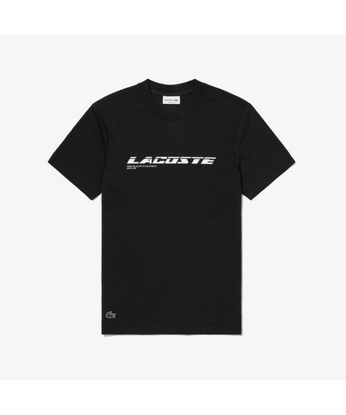 LACOSTE / ラコステ Tシャツ | エコ鹿の子地グラフィックネームロゴTシャツ | 詳細1