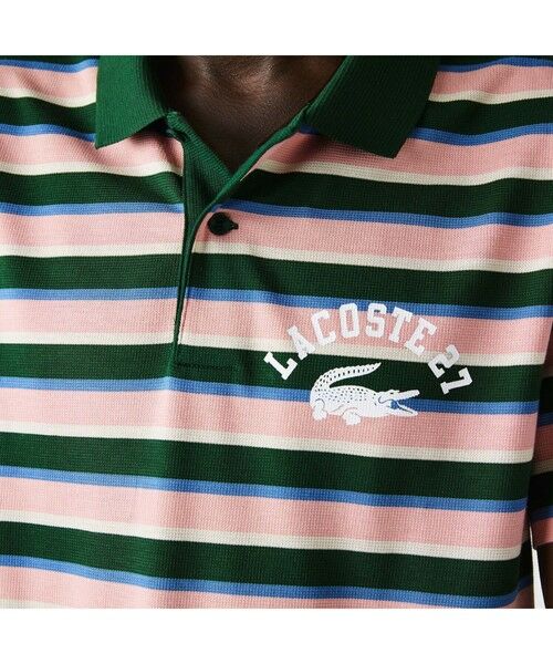 LACOSTE / ラコステ ポロシャツ | カレッジロゴプリントボーダーポロシャツ | 詳細3