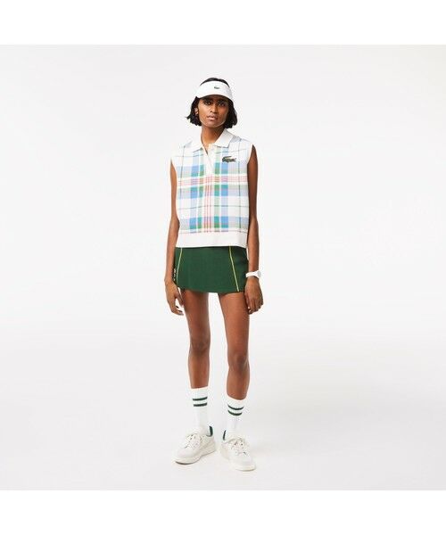 LACOSTE / ラコステ ベスト | タータンチェックコットンニットポロベスト | 詳細4