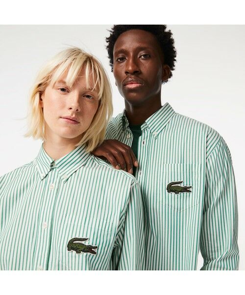 LACOSTE / ラコステ シャツ・ブラウス | チョークストライプリラックスフィットボタンダウンシャツ | 詳細1