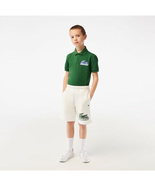 LACOSTE / ラコステ ショート・ハーフ・半端丈パンツ | BOYS グラフィカルプリントスウェットショーツ | 詳細1