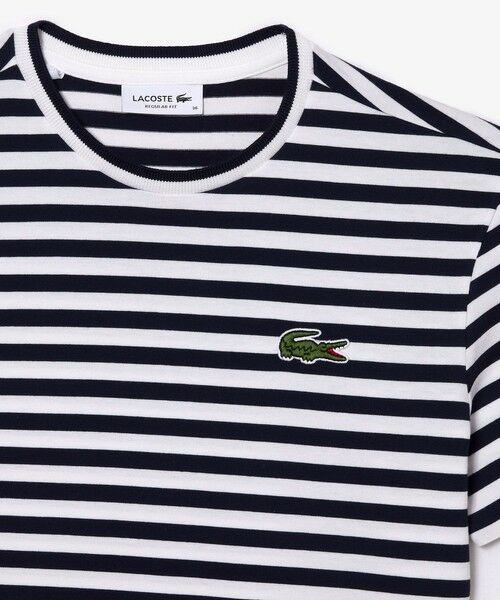 LACOSTE / ラコステ Tシャツ | ヘビーウェイト ワイドマリンボーダー半袖Tシャツ | 詳細5