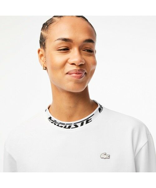 LACOSTE / ラコステ Tシャツ | グラフィカルロゴジャカードネックリブロングスリーブTシャツ | 詳細6