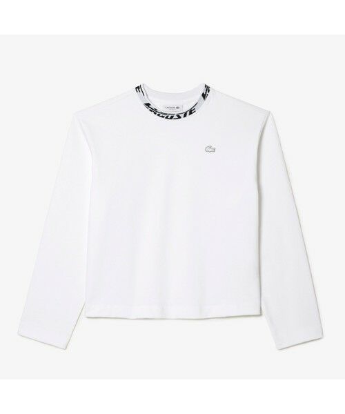 LACOSTE / ラコステ Tシャツ | グラフィカルロゴジャカードネックリブロングスリーブTシャツ | 詳細8