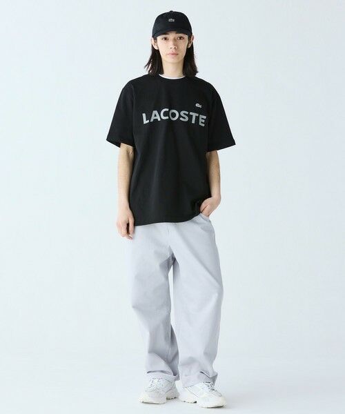LACOSTE / ラコステ Tシャツ | ヘビーウェイトブランドネーム ラバープリント ロゴ半袖Tシャツ | 詳細2