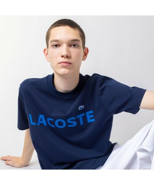 LACOSTE / ラコステ Tシャツ | ヘビーウェイトブランドネーム ラバープリント ロゴ半袖Tシャツ | 詳細7