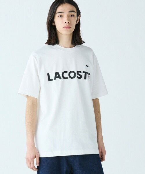 LACOSTE / ラコステ Tシャツ | ヘビーウェイトブランドネーム ラバープリント ロゴ半袖Tシャツ | 詳細6