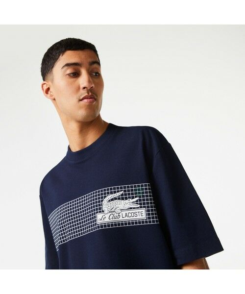 LACOSTE / ラコステ Tシャツ | クラシックテニスプリントルーズフィットTシャツ | 詳細6