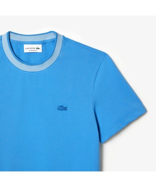 LACOSTE / ラコステ Tシャツ | 配色ネックリブストレッチ鹿の子Tシャツ | 詳細9