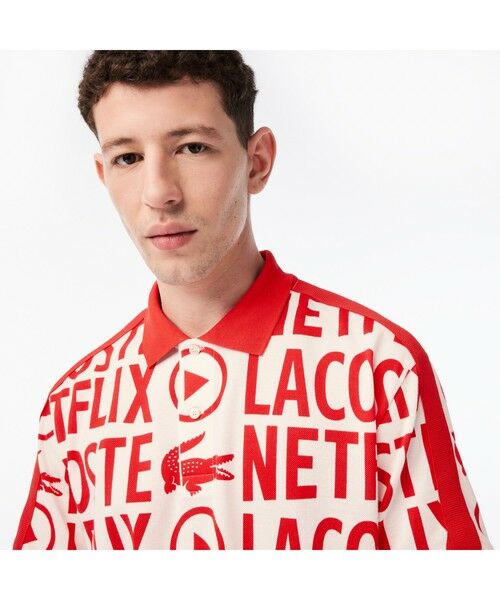 LACOSTE / ラコステ ポロシャツ | 『Lacoste x Netflix』 オーバーサイズ総柄ポロシャツ | 詳細6