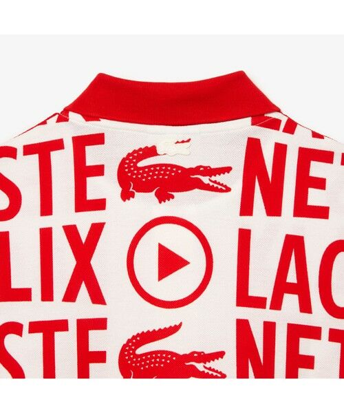 『Lacoste x Netflix』 オーバーサイズ総柄ポロシャツ