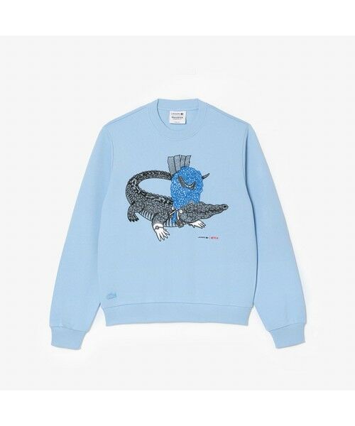 セール】 『Lacoste x Netflix』 アレンジワニロゴレディースクルー 