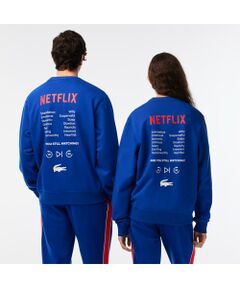 『Lacoste x Netflix』 バックプリントクルーネックスウェット