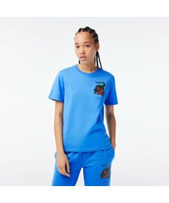 『Lacoste x Netflix』 アレンジワニロゴレディースTシャツ