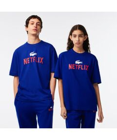 『Lacoste x Netflix』 バックプリントクルーネックTシャツ