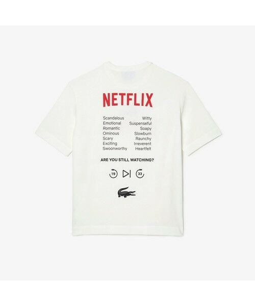 セール】 『Lacoste x Netflix』 バックプリントクルーネックTシャツ