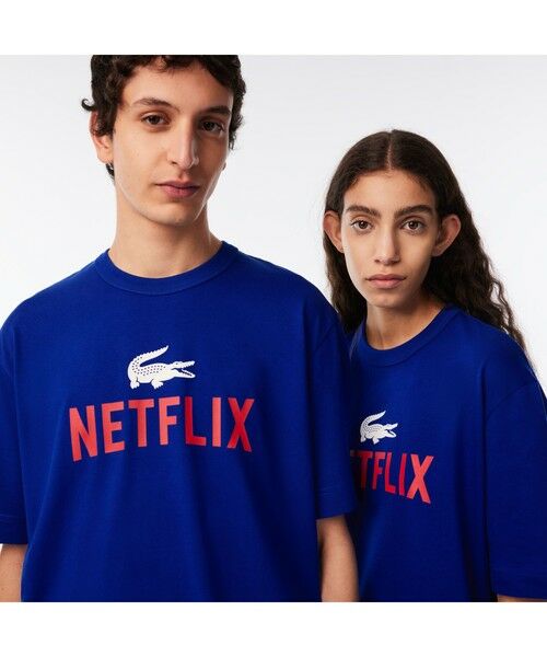 LACOSTE / ラコステ Tシャツ | 『Lacoste x Netflix』 バックプリントクルーネックTシャツ | 詳細8