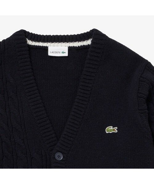 LACOSTE / ラコステ カーディガン・ボレロ | アシンメトリーVネックカーディガン | 詳細7