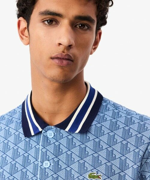 ラコステ LACOSTE モノグラム ジャカード ポロシャツ 半袖 LACOSTE ラコステ モノグラム ジャカード ポロシャツ DH0073