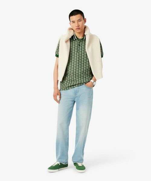 LACOSTE　ラコステ　ポロシャツ　モノグラム　ジャガード LACOSTE / ラコステ】モノグラムジャカードポロシャツ