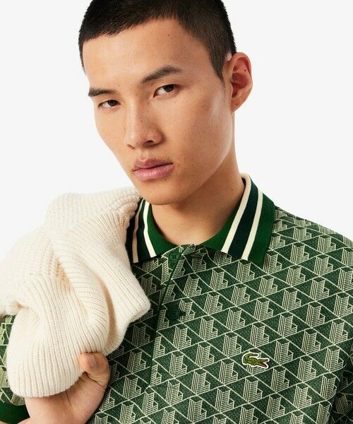 LACOSTE　ポロシャツ モノグラムジャカード半袖ポロシャツ （ポロシャツ）｜LACOSTE