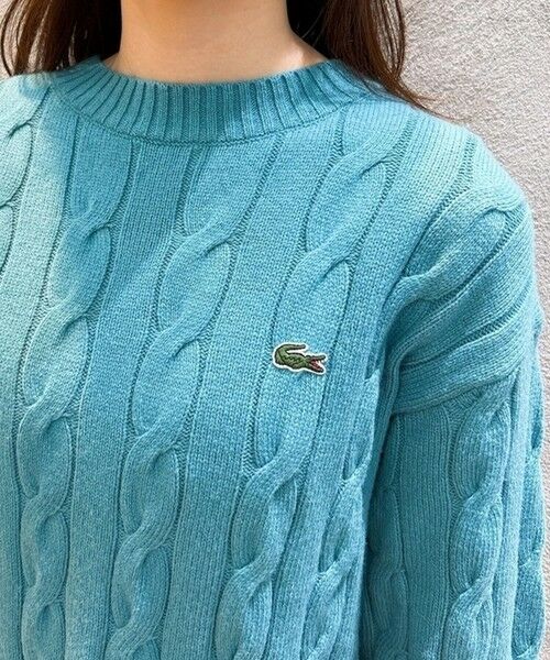 LACOSTE / ラコステ ミニ丈・ひざ丈ワンピース | ビッグケーブルニットドレス /ウールニットワンピース | 詳細10