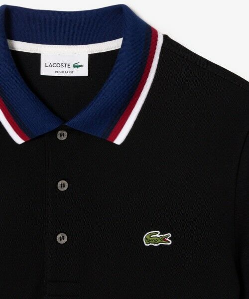 LACOSTE / ラコステ ポロシャツ | 配色ボーダーリブニット鹿の子地ポロシャツ | 詳細16