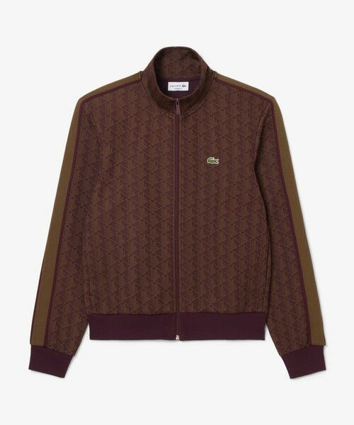 LACOSTE / ラコステ その他トップス | モノグラムジャカードトラックジャケット 【セットアップ対応】(ダークブラウン)
