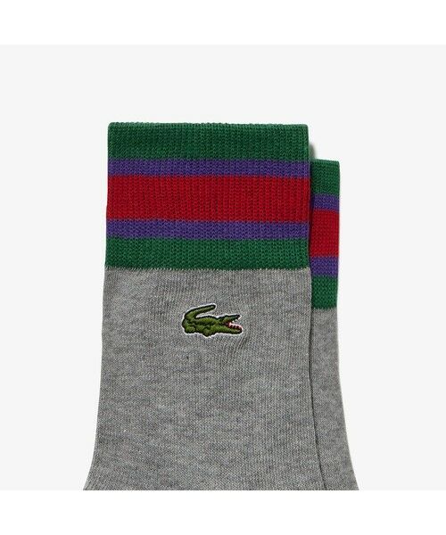 LACOSTE / ラコステ ソックス | フレンチアイビーボーダーリブニットショートソックス | 詳細1