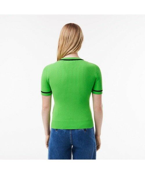 LACOSTE / ラコステ ニット・セーター | クロップド丈 3Dニット半袖Tシャツ | 詳細8