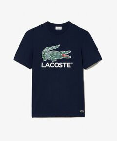 ワニロゴグラフィックプリントTシャツ