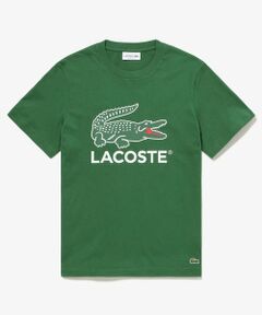 ワニロゴグラフィックプリントTシャツ