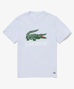 ワニロゴグラフィックプリントTシャツ