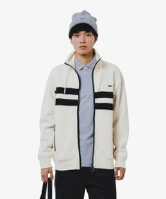 LACOSTE / ラコステ その他トップス | アシンメトリーボーダーハイネック ドローストリング 鹿の子地 トラックジャケット