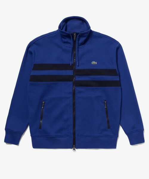 LACOSTE / ラコステ その他トップス | アシンメトリーボーダーハイネック ドローストリング 鹿の子地 トラックジャケット | 詳細4