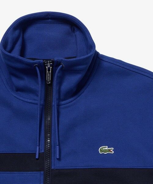LACOSTE / ラコステ その他トップス | アシンメトリーボーダーハイネック ドローストリング 鹿の子地 トラックジャケット | 詳細8