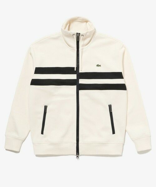 LACOSTE / ラコステ その他トップス | アシンメトリーボーダーハイネック ドローストリング 鹿の子地 トラックジャケット | 詳細15