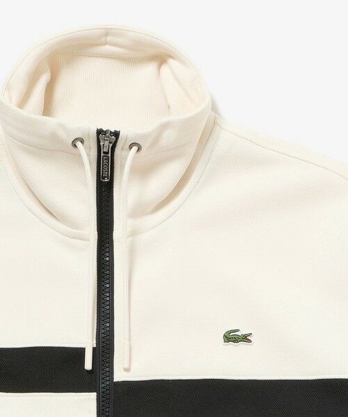 LACOSTE / ラコステ その他トップス | アシンメトリーボーダーハイネック ドローストリング 鹿の子地 トラックジャケット | 詳細19